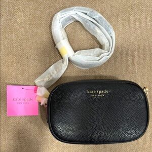 Kate Spade Stevie Black Leather Crossbody Bag